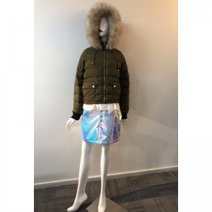 MANTEAU À CAPUCHE POUR FEMMES À KHAKI RLWPC0085