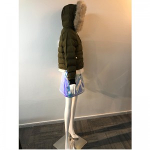 MANTEAU À CAPUCHE POUR FEMMES À KHAKI RLWPC0085