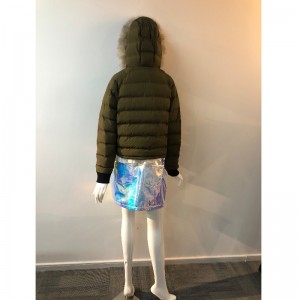 MANTEAU À CAPUCHE POUR FEMMES À KHAKI RLWPC0085