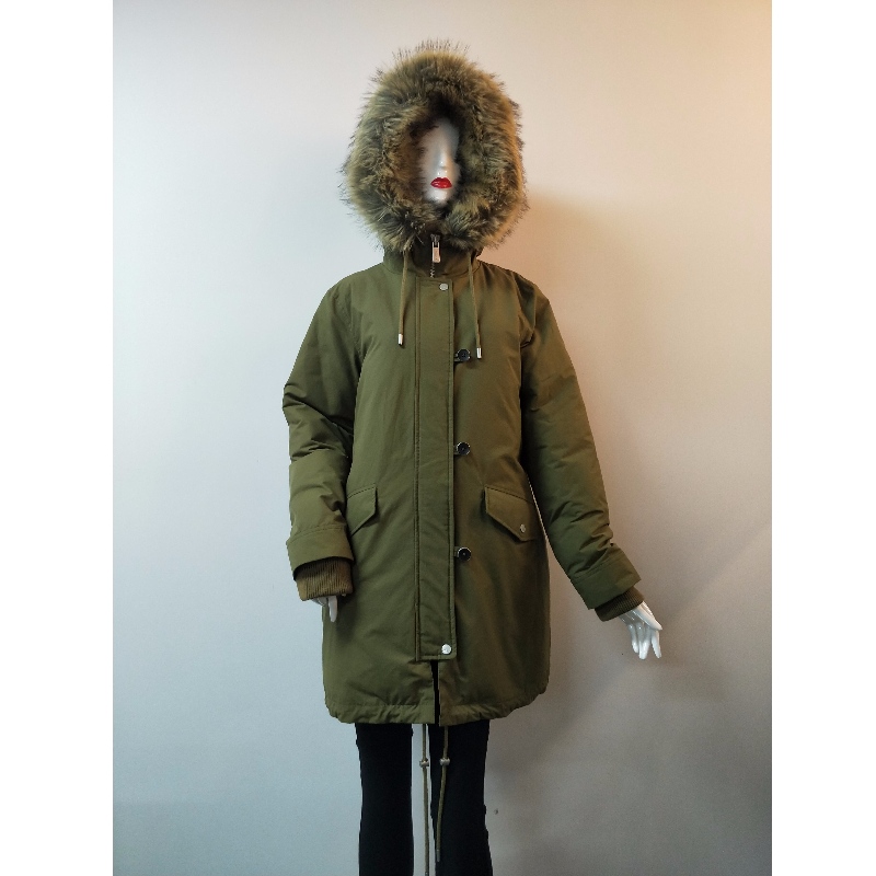 MANTEAU RESISTANT A LA DOUCHE POUR FEMMES A KHAKI RLWPC0086