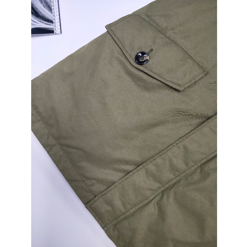 MANTEAU À CAPUCHE KHAKI POUR FEMME RLWPC0088