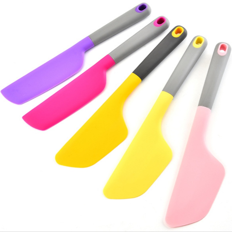 Grattoir en silicone de grande couleur, outil de cuisson multifonctionnel, grattoir en silicone de haute qualité, résistant aux températures élevées.