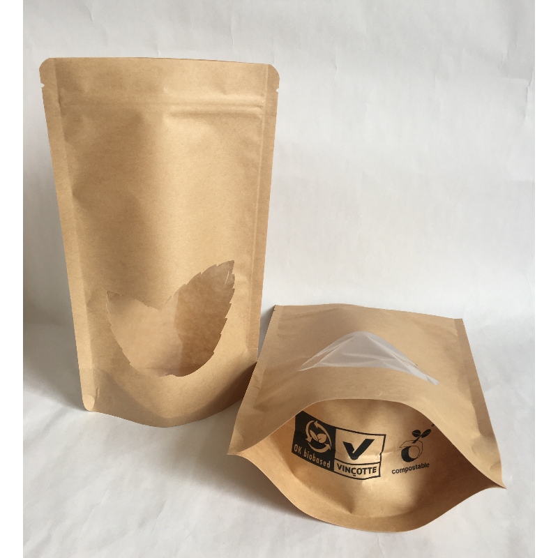 Sac en plastique biodégradable d'emballage de PLA pour la nourriture, poche de stratification qui respecte l'environnement de support