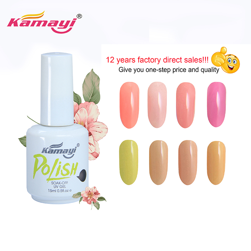 kamayi New Almond Blossom Color Gel Vernis à Ongles Vernis 3 Étapes Uv Gel