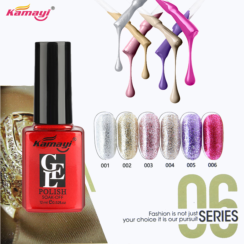 Kamayi en stock 15ml de vernis à ongles en gel sans couche de vernis pour vernis à ongles imbibé UV et lavis