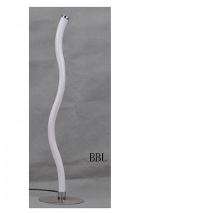 Lampe de table à LED avec tube acrylique en forme de vague