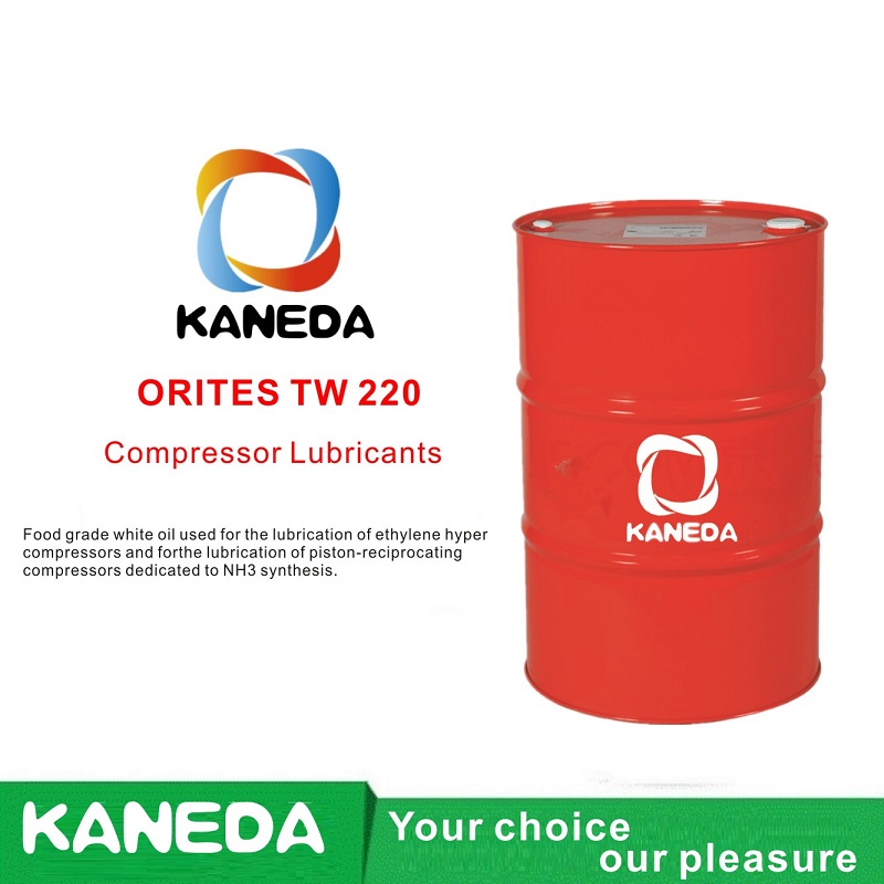 KANEDA ORITES TW 220 Huile blanche de qualité alimentaire utilisée pour la lubrification des hypercompresseurs d'éthylène et pour la lubrification des compresseurs à piston alternatif dédiés à la synthèse de NH3.