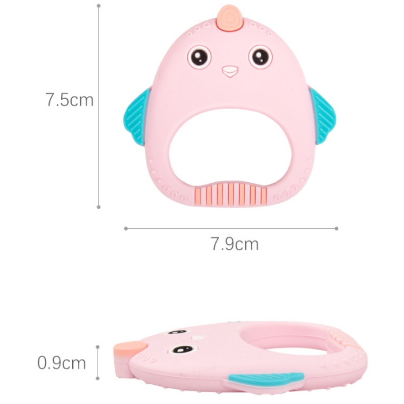 Silicone gomme bébé gomme de poulet mignon main anti-morsure apaiser molaires jouets produits pour la mère et l'enfant