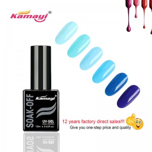 Kamayi Nail Products Échantillon Gratuit Vernis À Ongles En Gel Uv Noir Flacon De 12 ml Gel Polish