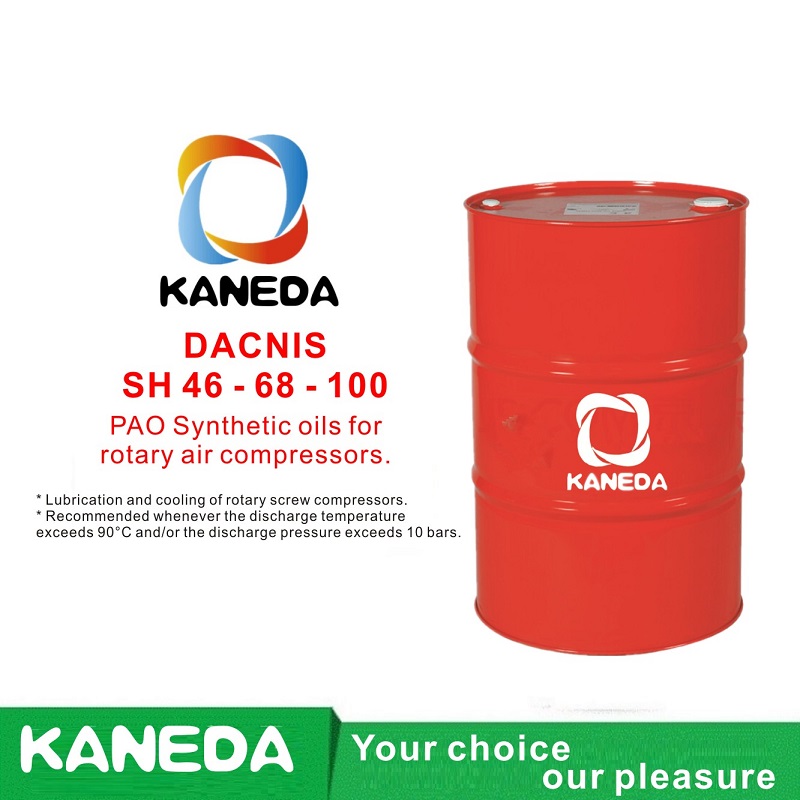 KANEDA DACNIS SH 32- 46 - 68 - 100 PAO Huiles synthétiques pour compresseurs d'air rotatifs.