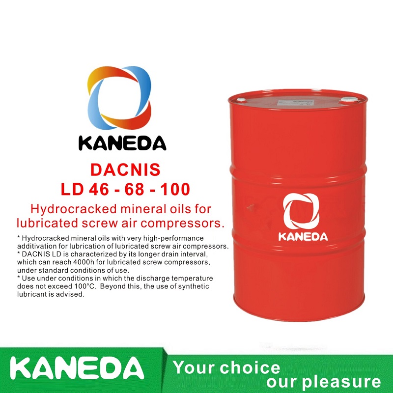 KANEDA DACNIS LD 32 - 46 - 68 Huiles minérales hydrocraquées pour compresseurs d'air à vis lubrifiées.