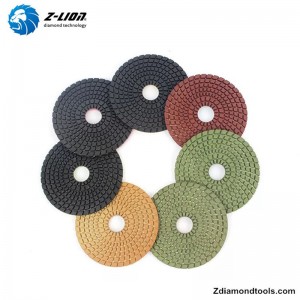 Tampons de polissage flexibles pour diamants humides de résine Z-LION ZL-123C pour projets de pierre