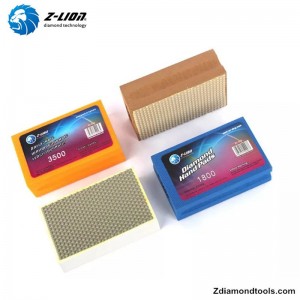 Tampons de polissage à la main en résine avec diamants Z-LION ZL-37D pour verre, pierre et béton