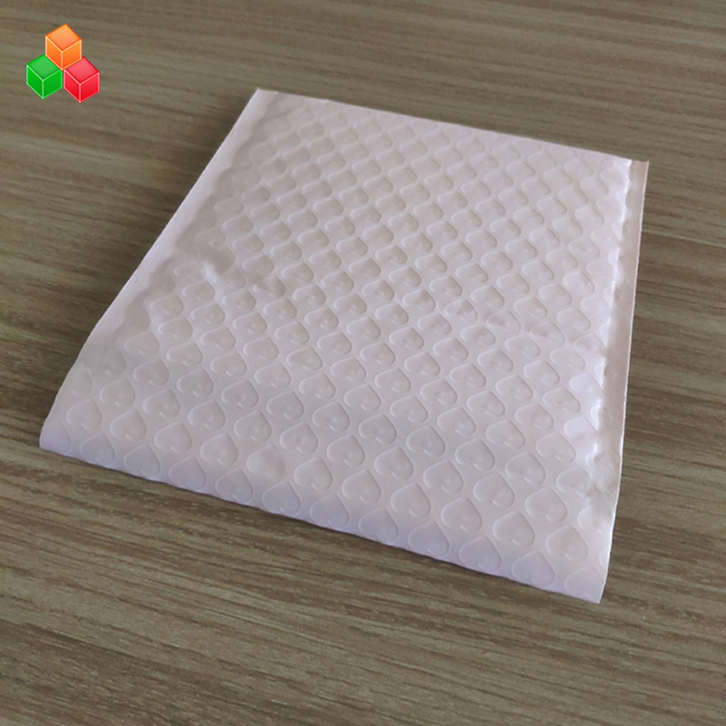 La taille faite sur commande transport antichoc empaquetant film bulle nacré mailer / sac imperméable durable blanc rose film nacré