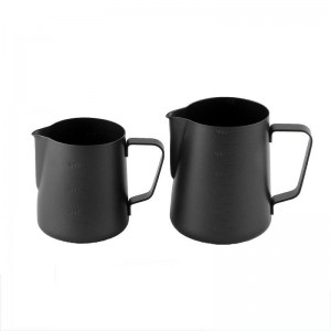 pichet de lait chaud d'art de latte de vente avec 350/600/900 ml avec des balances de mesure