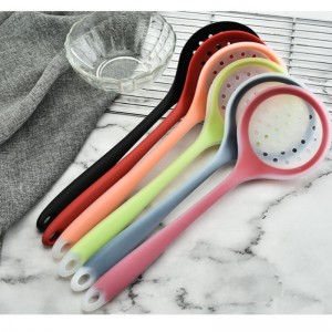 Silicone filtre à haute température cuillère fuite drain de la soupe de haie soupe slagscoop cuillère cuisine fournitures