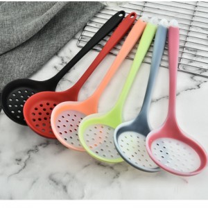 Silicone filtre à haute température cuillère fuite drain de la soupe de haie soupe slagscoop cuillère cuisine fournitures