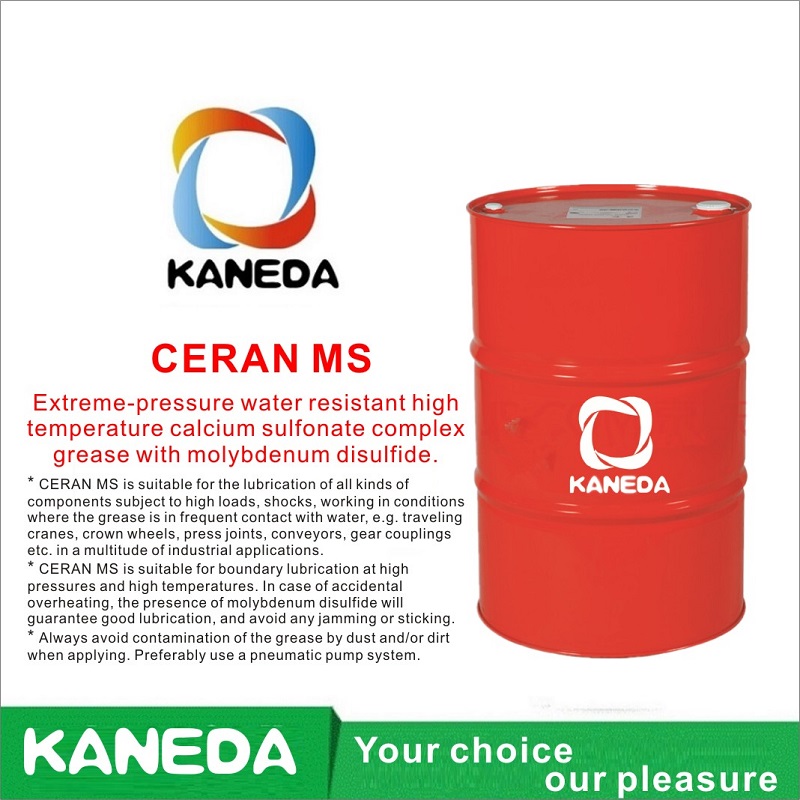 KANEDA CERAN MS Graisse complexe au sulfonate de calcium pour températures élevées, résistante à l'eau et extrême-résistante à l'eau, avec bisulfure de molybdène.