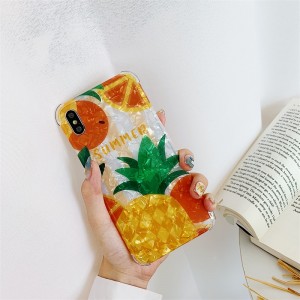 Etui de téléphone ananas et citron