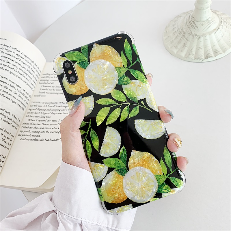 Etui de téléphone ananas et citron