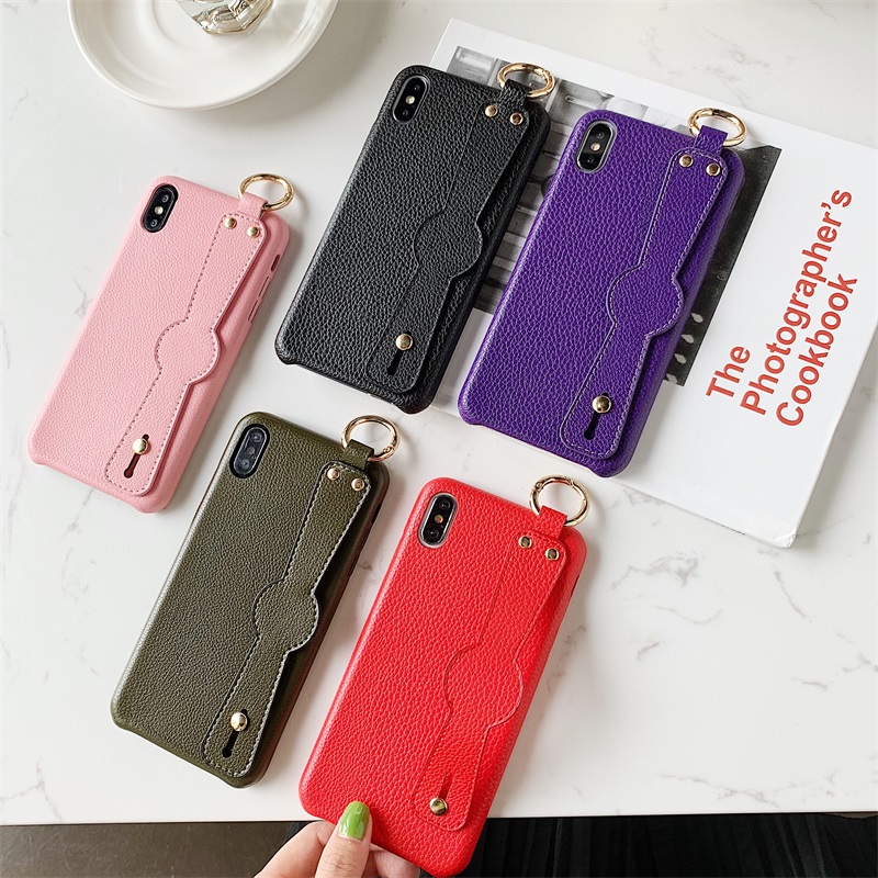 Etui de téléphone avec bandoulière en cuir classique