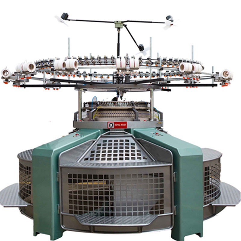 Machine à tricoter circulaire à largeur ouverte simple à grande vitesse entièrement informatisée d'usine