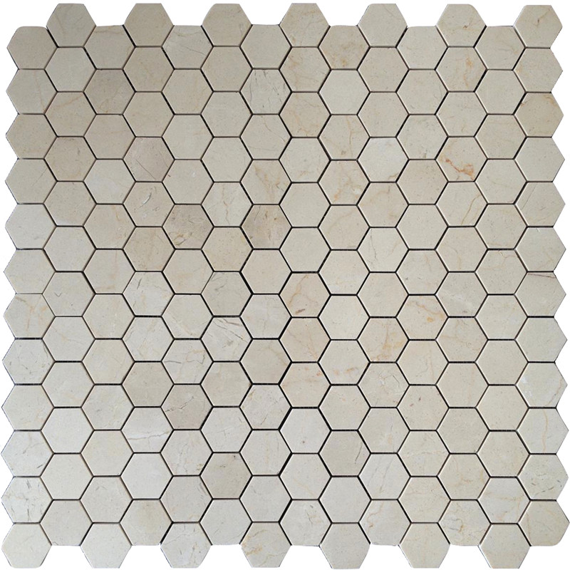 Carreau de mosaïque carré 1x1 Light Emperador poli