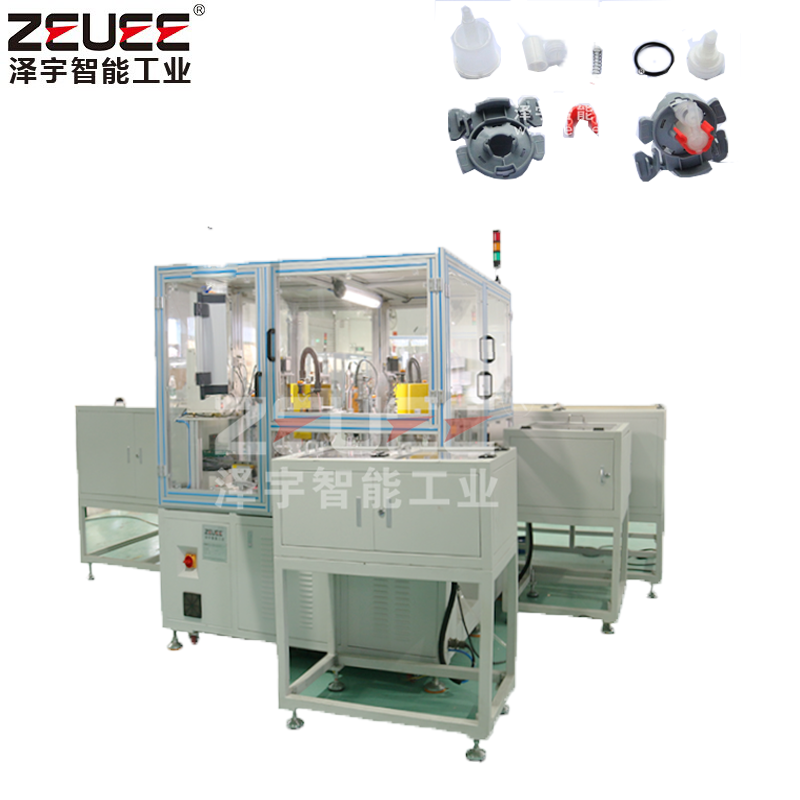Machine d'assemblage automatique de tête de pompe de bouteille en plastique cosmétique
