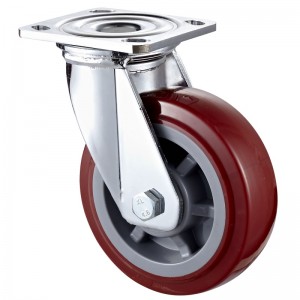 Usage intensif - Boîtier chromé avec roue en TPE noir1