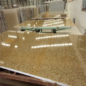 G682 dalle de granit jaune rouille brumeuse