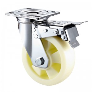 Usage intensif - Boîtier chromé avec roue en TPE noir4