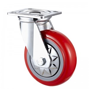 Usage intensif - Boîtier chromé avec roue en TPE noir7