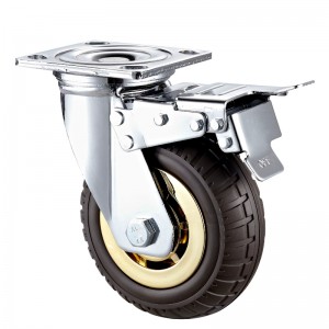 Heavy Duty - Boîtier chromé avec roue en TPE noir11