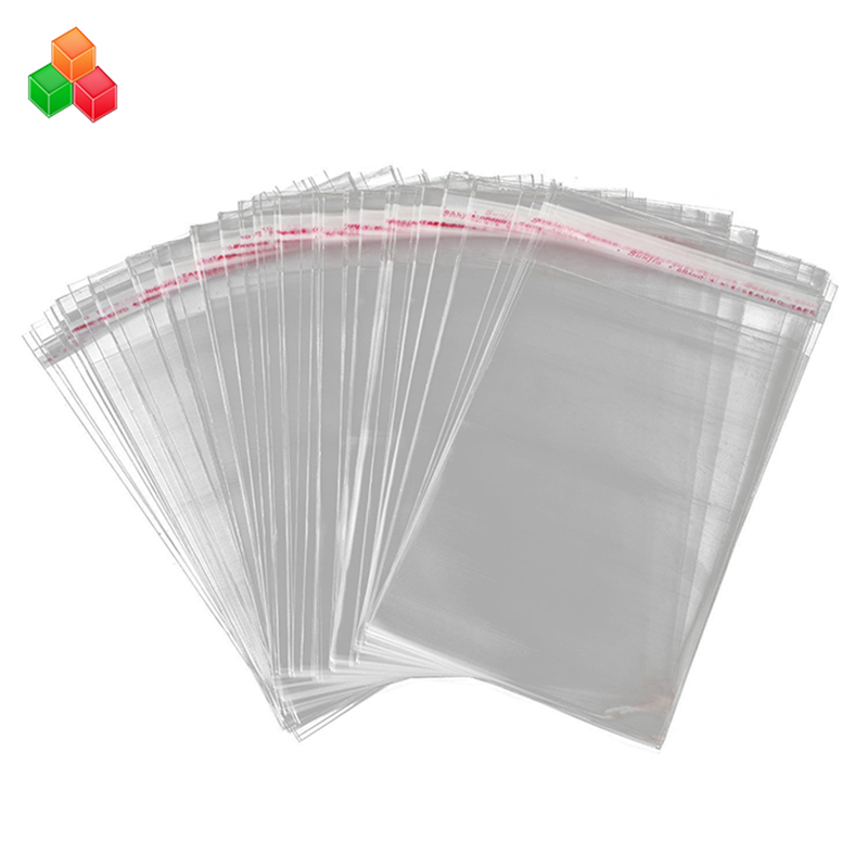 sac en plastique de vêtement d'emballage de vêtement en plastique de cachetage auto-adhésif transparent transparent fort d'emballage pour des vêtements / t-shirt / casse-croûte