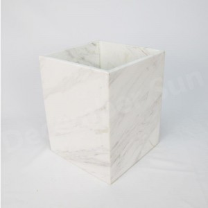 Ensemble d'accessoires de salle de bain en marbre blanc élégant et gracieux