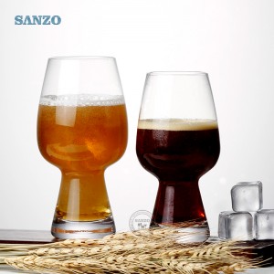 Le verre de bière de publicité de Sanzo avec la poignée a adapté la bière de logo gravée à l'eau-forte en verre au verre de bière de Pepsi