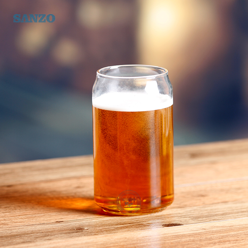 Tasse à bière en verre Sanzo 500ml Tasses à bière personnalisées Verre à bière bon marché Nonic