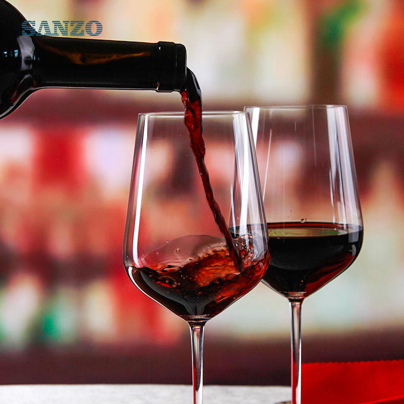 Verres à vin bleu SANZO Vente en gros de verre fait main