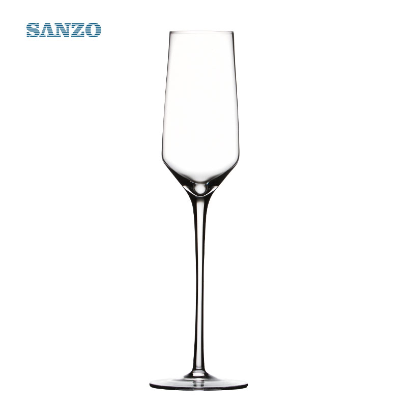 SANZO Bohême Cristal Personnalisé À La Main Clair En Gros Verres De Champagne Promotionnel Vente Chaude Pas Cher Verres À Champagne