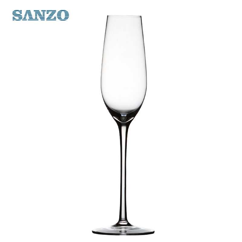 SANZO Bleu Tige Flûte De Champagne Personnalisé À La Main À La Main Champagne Goblet Verres Promotionnelle Vente Chaude Pas Cher Flûtes À Champagne