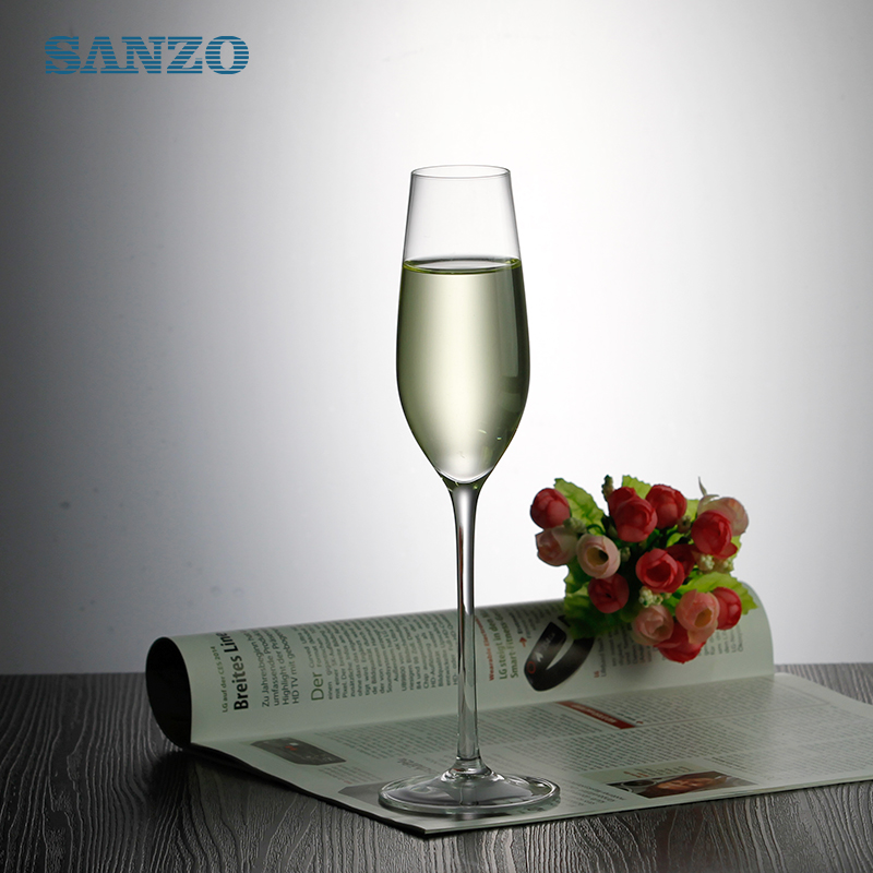 SANZO Bleu Tige Flûte De Champagne Personnalisé À La Main À La Main Champagne Goblet Verres Promotionnelle Vente Chaude Pas Cher Flûtes À Champagne