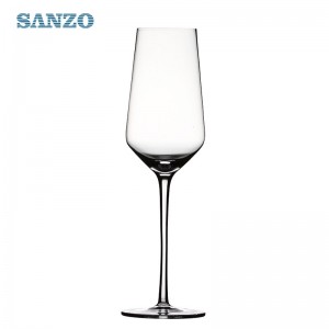 SANZO Noir Sans Plomb Personnalisé Taille Pot À Champagne En Verre À Champagne Personnalisé Flûtes À Champagne Rose Flûte En Verre Champagne