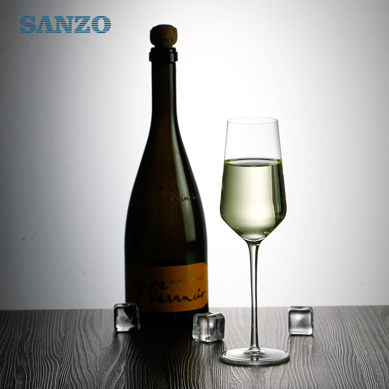 SANZO Noir Sans Plomb Personnalisé Taille Pot À Champagne En Verre À Champagne Personnalisé Flûtes À Champagne Rose Flûte En Verre Champagne