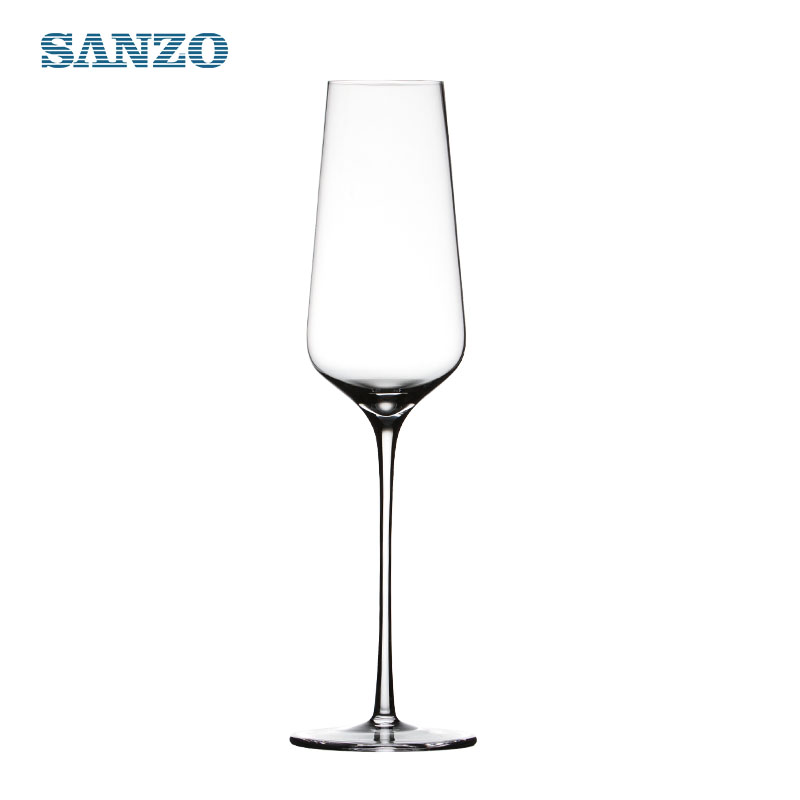 Verre de Champagne noir personnalisé par SANZO Champagne Flûte de Champagne Verre à Champagne cylindre rose