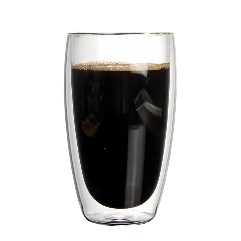 Alibaba chaud salwholesale haute qualité moins cher prix résistant à la chaleur tasse de lait double paroi café en verre avec poignée 200 ml