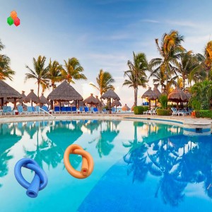 Dongguan logo personnalisé forme ROHS 10mm 20mm blanc élargi epe polyéthylène mousse support tige tube tube de nouilles pour enfants \/ adulte