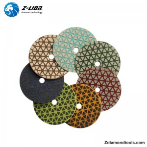 ZL-123J tampons de polissage de sol en résine pour projets de pierre