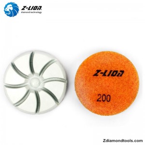 ZL-16KR 3 INCH tampons de polissage de sol en diamant pour béton