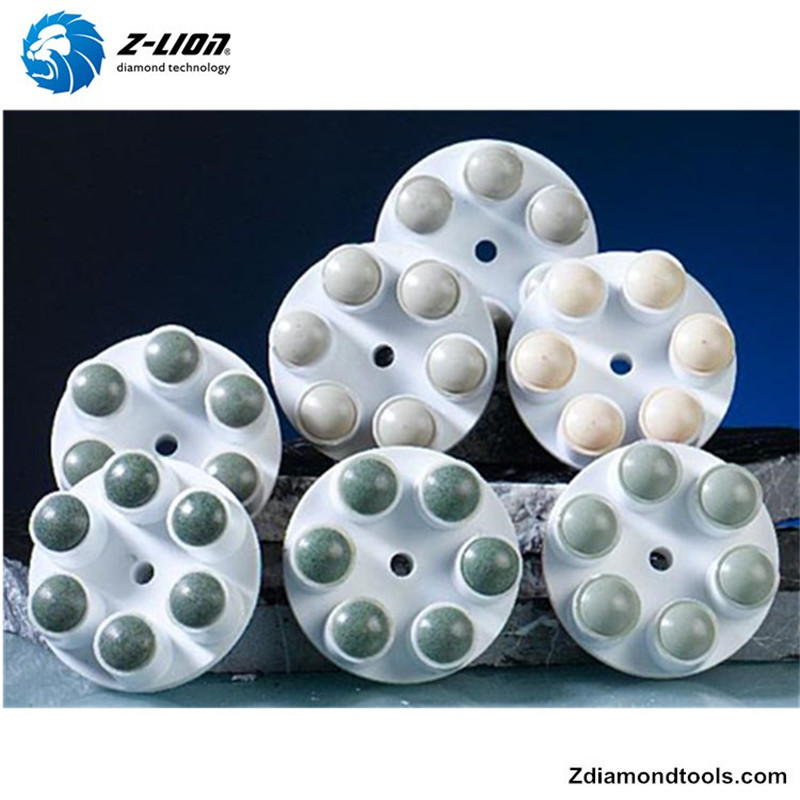 ZL-16Q Tampons de polissage diamantés en résine, 2 pouces, pour béton