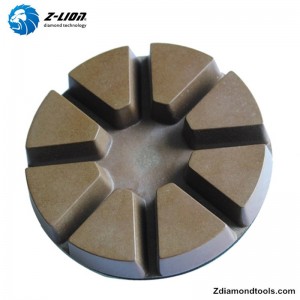 Plaquettes de diamant dur hybrides résine ZL-16A de 3 pouces pour béton